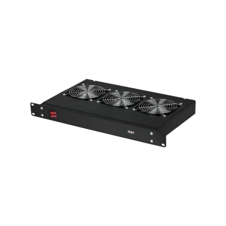 Вентиляторная полка TLK, 19", 1U, 3 вентилятора, Г260мм, без шнура питания, RAL9005-0