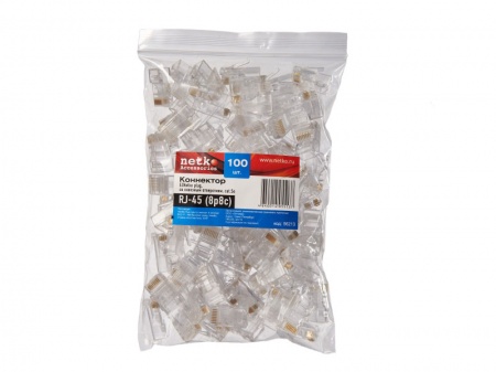 Коннектор RJ-45 (8p8c) cat.5е, со сквозным отверстием (сквозной) EZNetko plug, NETKO Optima-1