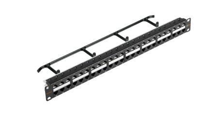 Коммутационная панель NIKOMAX 19", 1U, 48 портов, Кат.5e, неэкранированная, с органайзером, черная-5