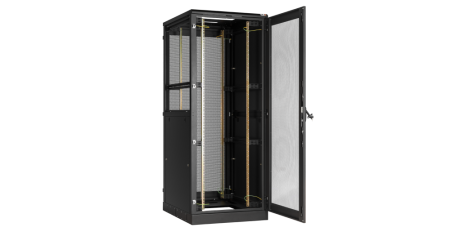 Напольный шкаф Classic 19",42U,перфорированные двери,двухуровневые стенки,800х2060х1200,RAL9005-2