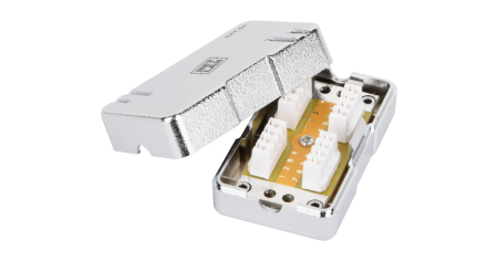 Кабельный соединитель NETLAN IDC-IDC, Кат.5e (Класс D), 100МГц, 110/KRONE, T568A/B, экранированный-1