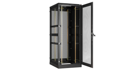 Напольный шкаф Classic 19",47U,перфор. двери, двухуровневые металл. стенки, 600х2280х1200, RAL9005-1