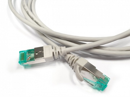 Патч-корд S/FTP, экранированный, Cat.6a (100% Fluke Component Tested), 30AWG, LSZH, 3 м, серый-0