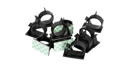 Основание NIKOMAX самоклеящееся с фиксатором для пучка до 8мм, размер 25х9мм, чер., уп. 100шт.-0