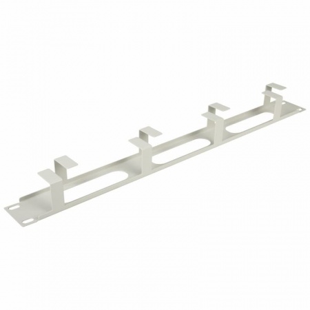 19" Горизонтальный кабельный органайзер NTSS, 1U, 4 кольца глубиной 40 мм, металл, RAL 7035-0