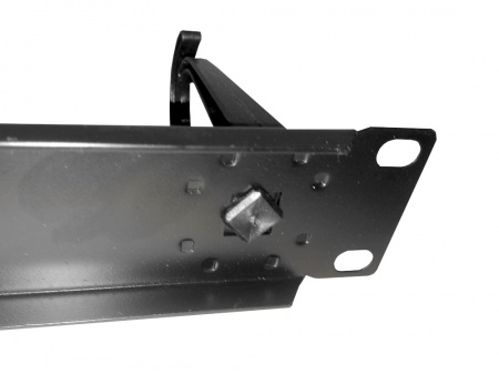 Кабельный органайзер 19", 1U, металлический, 5 пластиковых колец, черный "SB"-5