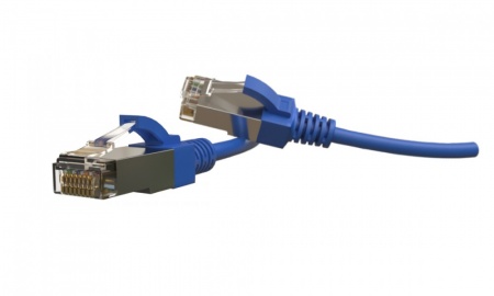 Патч-корд S/FTP, экранированный, категория 6 (100% Fluke Component Tested), 28AWG, LSZH, 3 м, синий-0