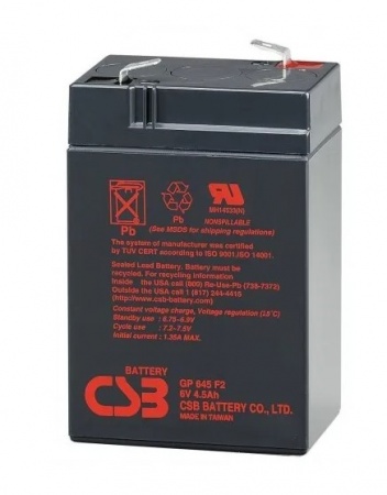 Аккумуляторная батарея Kiper GP-645 F1 6V/4.5Ah-0