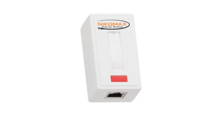 Настенная розетка NIKOMAX, 1 порт, Кат.6, экранированная, белая-0