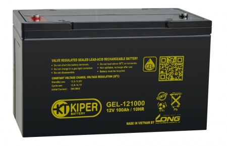 Аккумуляторная батарея гелевая Kiper GEL-12650 12V/65Ah  -0