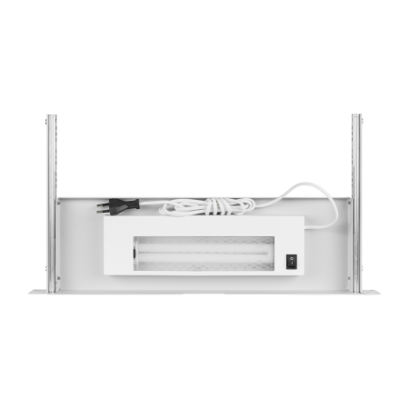 Блок освещения 19", 1U, выдвижной, Г255мм, RAL 7035-2