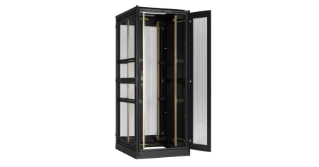 Напольный шкаф Classic 19",42U,перфор.двухстворчат.двери,двухуров.метал.стенки,800х2060х1200,RAL9005-1