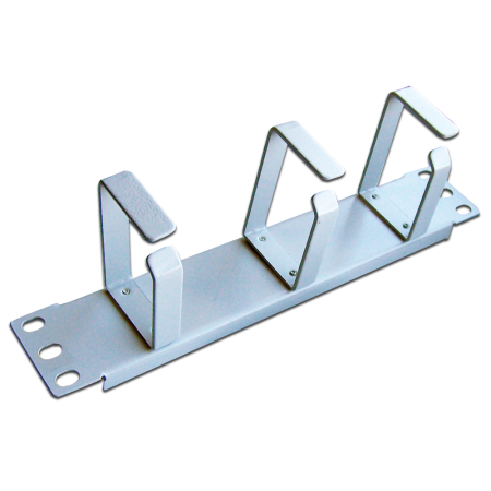 Органайзер кабельный 10", 1U, 3 кольца, серый-0