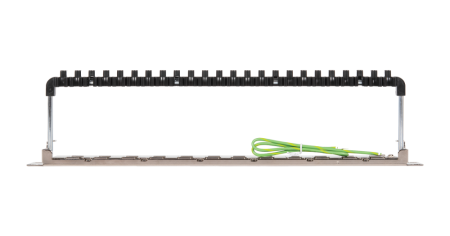 Коммутационная панель NIKOMAX 19", 1U, наборная, 24 угловых модуля Keystone сер. AN, UTP/STP-1