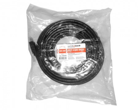 Шнур аудио-видео HDMI-HDMI 2.0 цвет: золото (15м) NETKO Optima-2