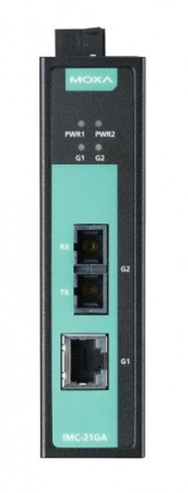 Промышленный медиаконвертер MOXA IMC-21GA-LX-SC-1
