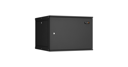 Настенный разборный шкаф Lite 19",9U,металл.дверь,600х436х600мм,2 пары монтажных направл,RAL 9004-0