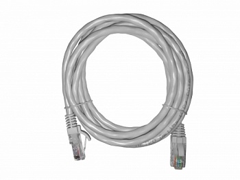 Патч-корд UTP4 rj45-rj45, cat.6, 2.0м, BC, LSZH, серый, литой коннектор NETKO Optima