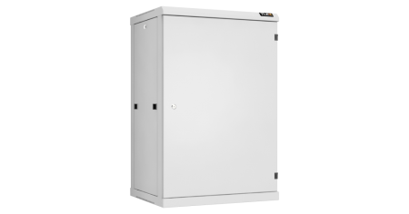 Настенный разборный шкаф Classic 19",18U,металл.дверь,600х904х450мм,2 пары монтажных направл,RAL7035-0