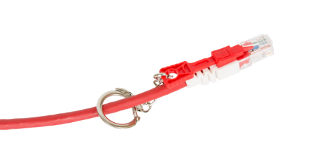 Коммутационный шнур NIKOMAX с замком U/UTP 4 пары, Кат.5е, LSZH нг(А)-HFLTx, красный, 2м-4