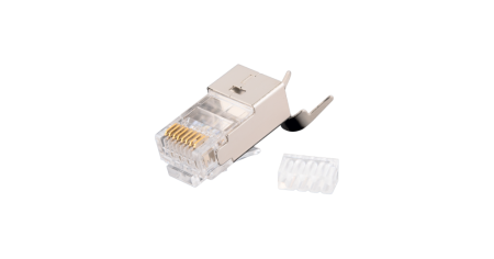Коннектор NIKOMAX RJ45/8P8C, Кат.6, экранированный, со вставкой, с хвостовиком, круглый ввод-0
