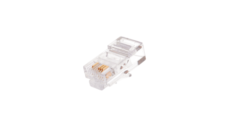 Коннектор RJ45 NIKOMAX, Кат.5e, неэкранированный, плоский ввод, Ethernet-разводка (контакты 1,2,3,6)-0