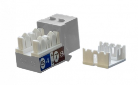 Вставка Keystone Jack RJ-45(8P8C), категория 5e, серая-0