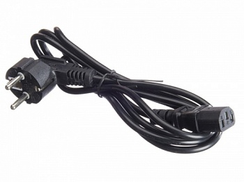 Кабель питания (евровилка - штекер IEC С13) 31,5мм2, 1,8м, черный, NETKO Optima