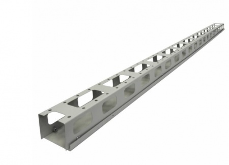 Вертикальный кабельный органайзер 42U, NTSS ПРЕМИУМ с крышкой, ширина 100 мм, RAL 7035-0