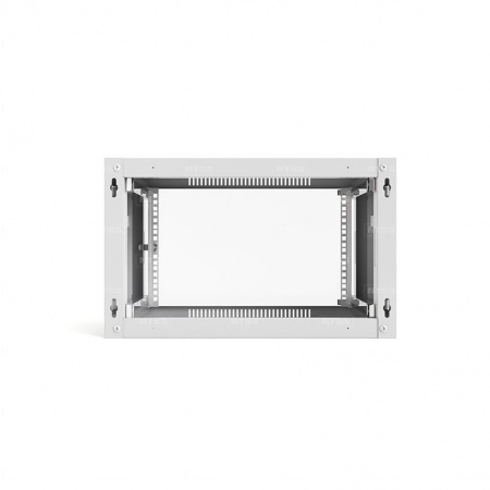 19'' Настенный шкаф NTSS СТАНДАРТ 9U 600×600×500 мм, стеклянная дверь, стенки съемные, RAL 7035-3