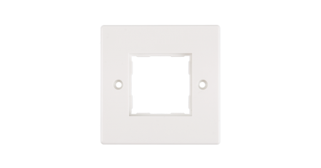 Лицевая панель NIKOMAX, франц. формат Mosaic, 86х86мм, для вставок 45х45мм, белая-0