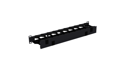 Кабельный органайзер NIKOMAX NMC-OP100CF-1U-BK, 19", 1U-0