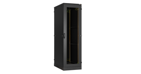 Напольный шкаф Classic 19",33U,стекл.дверь,бок.цельнометалл.стенки и зад.дверь,600х1660х800,RAL9005-0