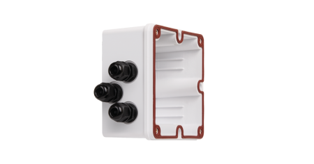 Индустриальный корпус настенной розетки NIKOMAX, 3 порта, IP67, с герметичными вводами, металлик-1