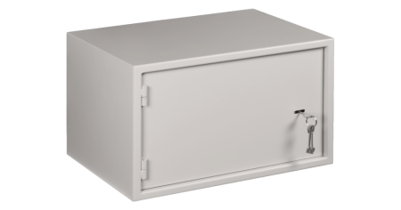 Шкаф настенный антивандальный с дверью на петлях, 7U, Ш520хВ320хГ400мм-0