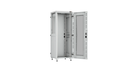 Напольный шкаф Lite 19",33U,стекл.дверь,мет.двухур.стенки,мет.задняя дверь,600х1641х600,RAL7035-2
