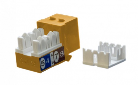 Вставка Keystone Jack RJ-45(8P8C), категория 5e, оранжевая-0