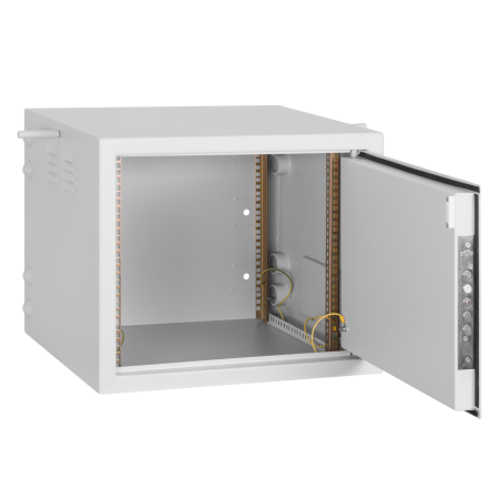 Настенный антивандальный шкаф Secure 19", 9U, 600х501х545мм, RAL 7035-1