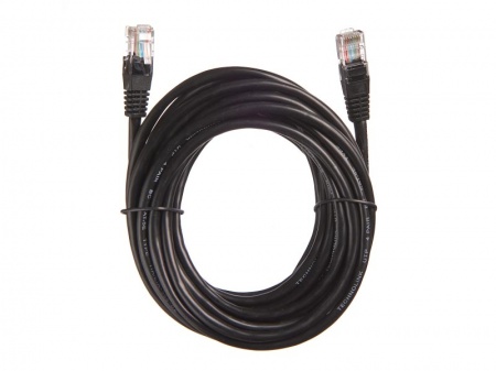 Патч-корд Technolink UTP4 cat 5e, 5,0м, ВС, LSZH, черный, литой коннектор-0