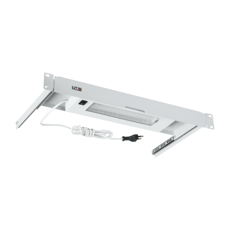 Блок освещения 19", 1U, выдвижной, Г255мм, RAL 7035-0