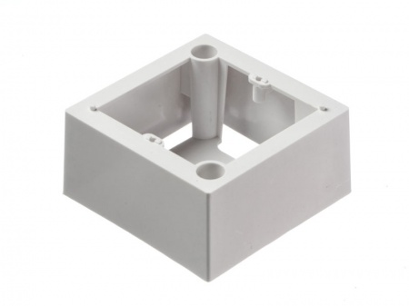 Коробка установочная 80х80х41.2 для накладки французского типа c пластиковыми скобками-0