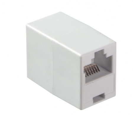 Соединительный модуль RJ45(8p8c) на RJ45(8p8c) прямой контакт/ белый, NETKO Optima-0