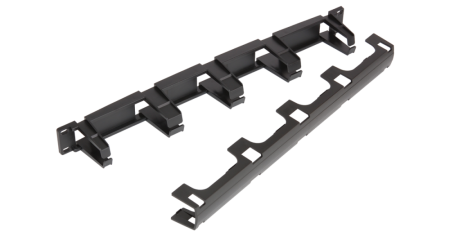 Кабельный органайзер NIKOMAX 19", 1U, глубина 70мм, пластиковый, с крышкой, черный, NMC-OP700C-0