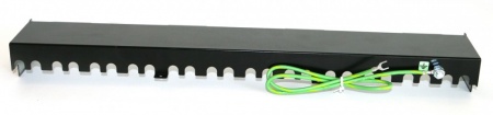 Патч-панель 19", 1U, 24 порта RJ-45 полн. экран., категория 6A, Dual IDC-3