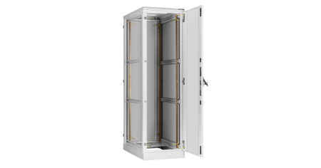 Напольный шкаф Classic 19",24U,металлические двери и боковые стенки, 600х1280х800, RAL7035-1
