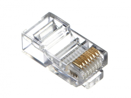 Коннектор RJ-45 (8p8c) cat.5е, со сквозным отверстием (сквозной) EZNetko plug, 100шт, NETKO Optima-0