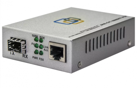 Медиаконвертер SNR-CVT-1000SFP-POE-0