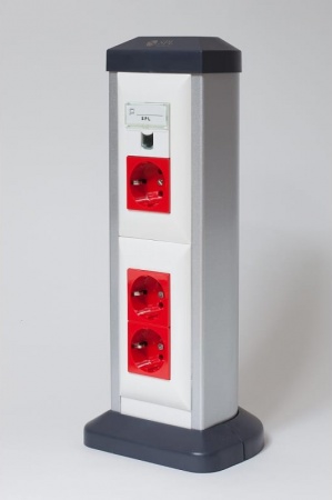 Колонна алюминиевая 330 мм, односторонняя, на 4 поста (45х45) SPL 400002-1