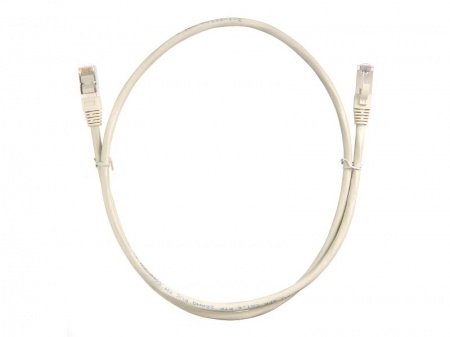 Патч-корд FTP4 cat.6, 1.0м, литой коннектор, серый, Netko CKC-0