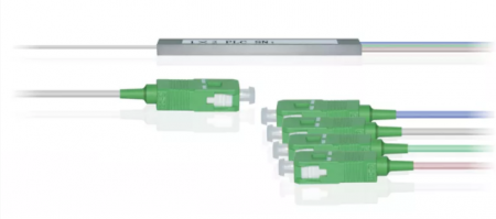 Делитель PLC оптический tube 1х4, 0,9мм 1,5м, SC/APC-0